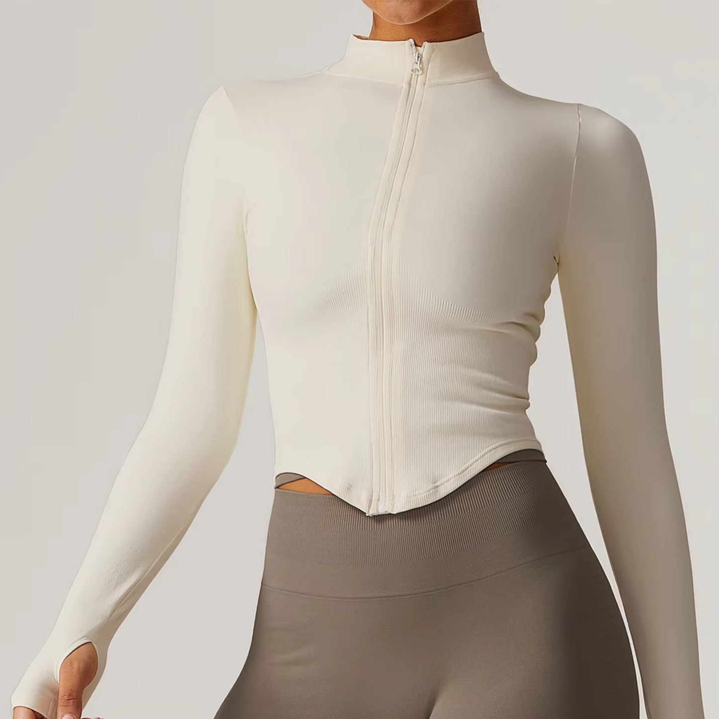 New Zipper Sports Top Women Gym Long Sleeve for Fitness Seamless Coat Clothing Running Workout Tights Gym Tops Yoga Shirts