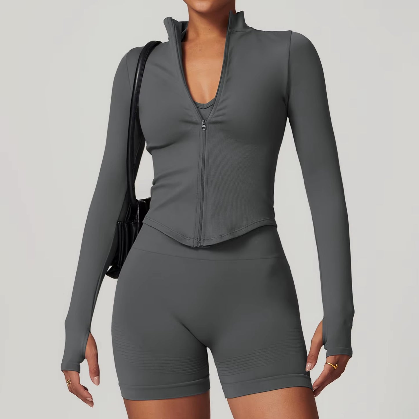 New Zipper Sports Top Women Gym Long Sleeve for Fitness Seamless Coat Clothing Running Workout Tights Gym Tops Yoga Shirts