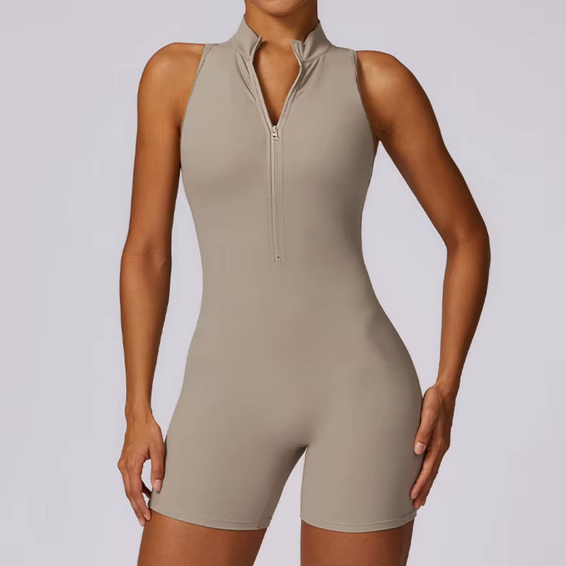 Scrunch Sporty Short Jumpsuit with Bar Suit for Women Fitness Sportswear Gym Jogging Yoga Shorts Set Workout Tracksuit Clothes