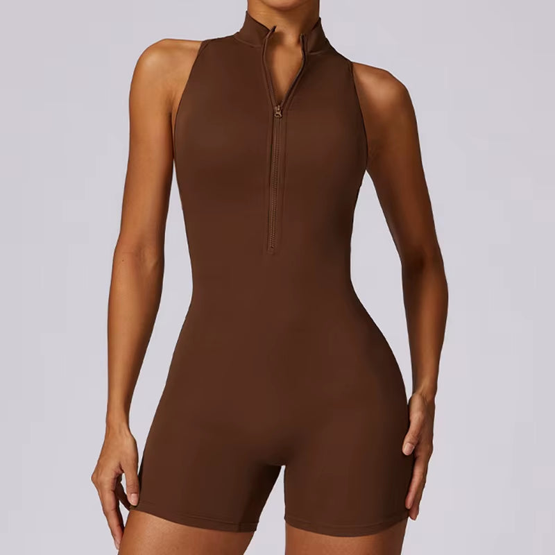Scrunch Sporty Short Jumpsuit with Bar Suit for Women Fitness Sportswear Gym Jogging Yoga Shorts Set Workout Tracksuit Clothes
