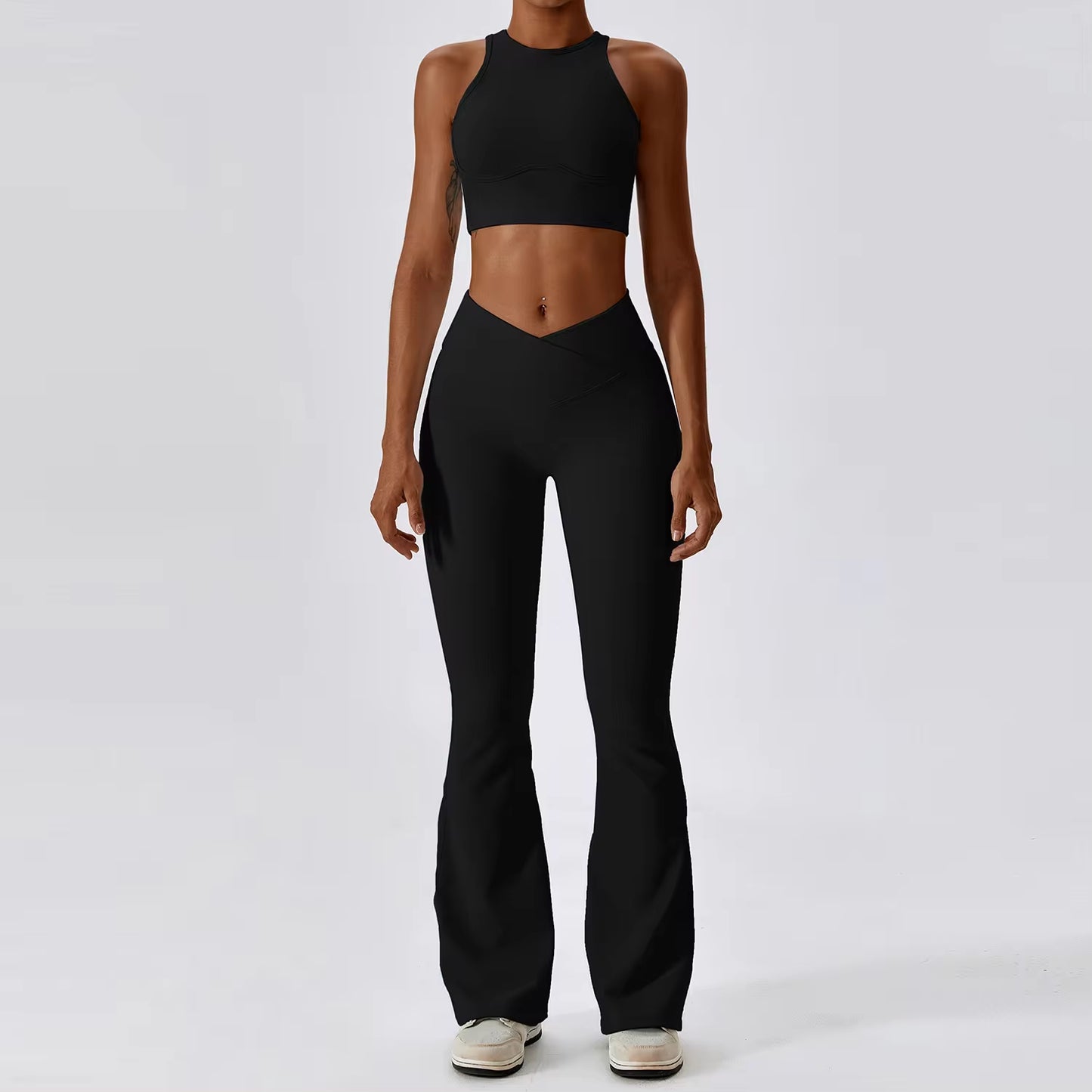 2PCS Seamless Yoga Set Gym Clothes Sportswear Yoga Suits for Women Fitness Rib Tracksuits Sports Bra Gym Leggings Sports Suits