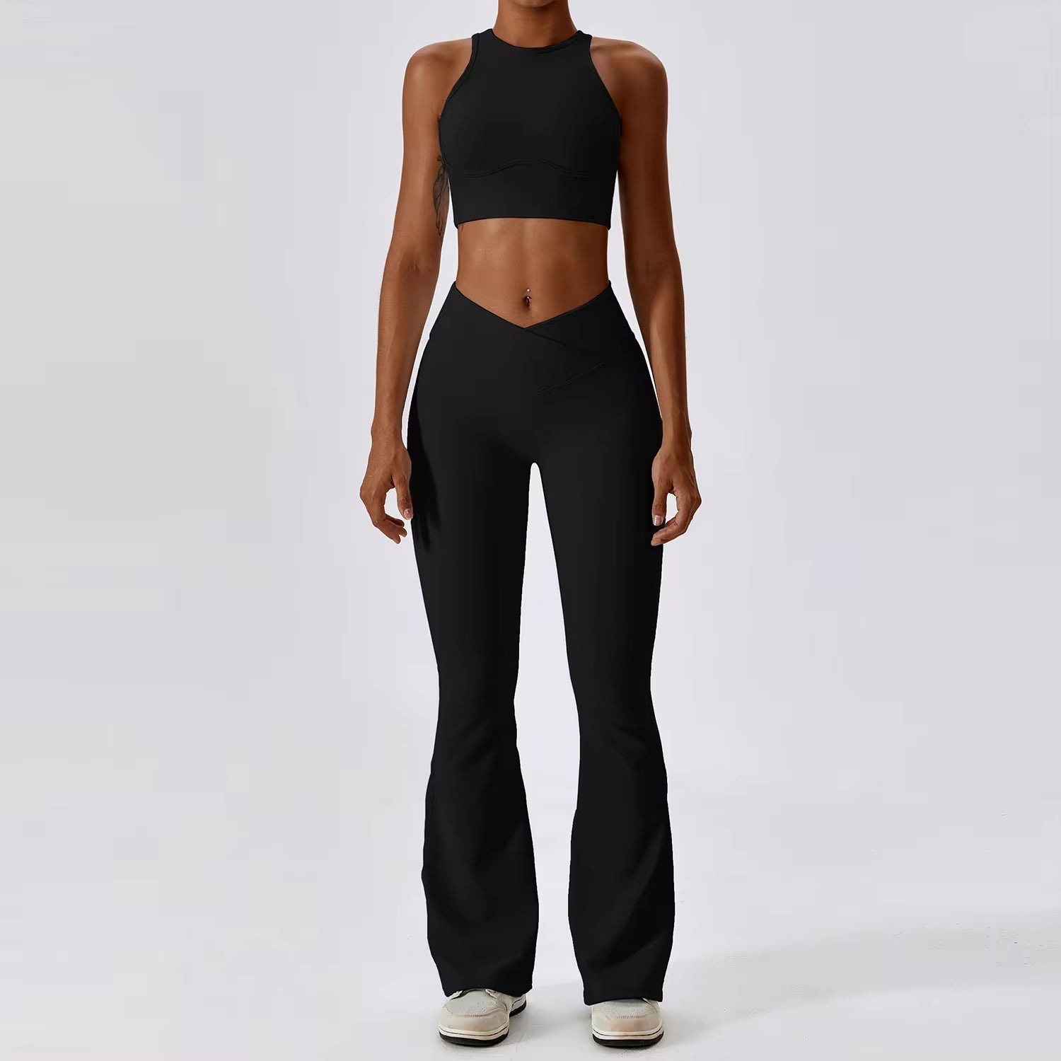 2PCS Seamless Yoga Set Gym Clothes Sportswear Yoga Suits for Women Fitness Rib Tracksuits Sports Bra Gym Leggings Sports Suits