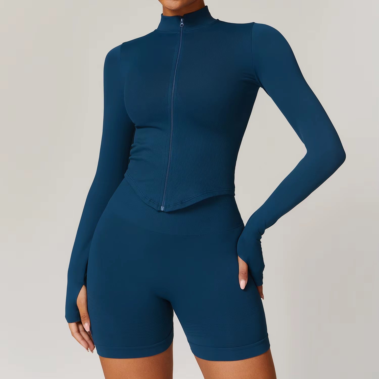 New Zipper Sports Top Women Gym Long Sleeve for Fitness Seamless Coat Clothing Running Workout Tights Gym Tops Yoga Shirts